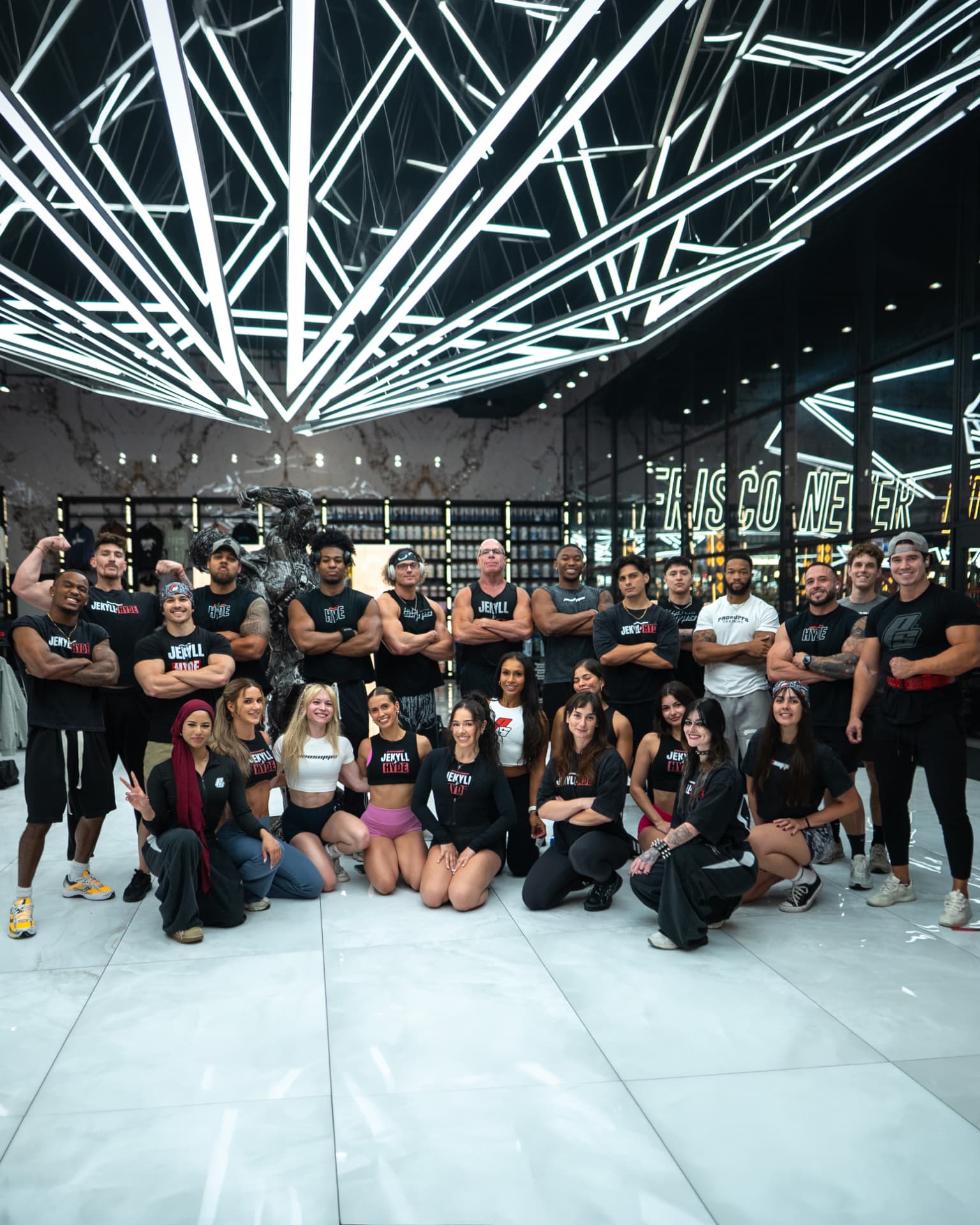 Women training together in a group session