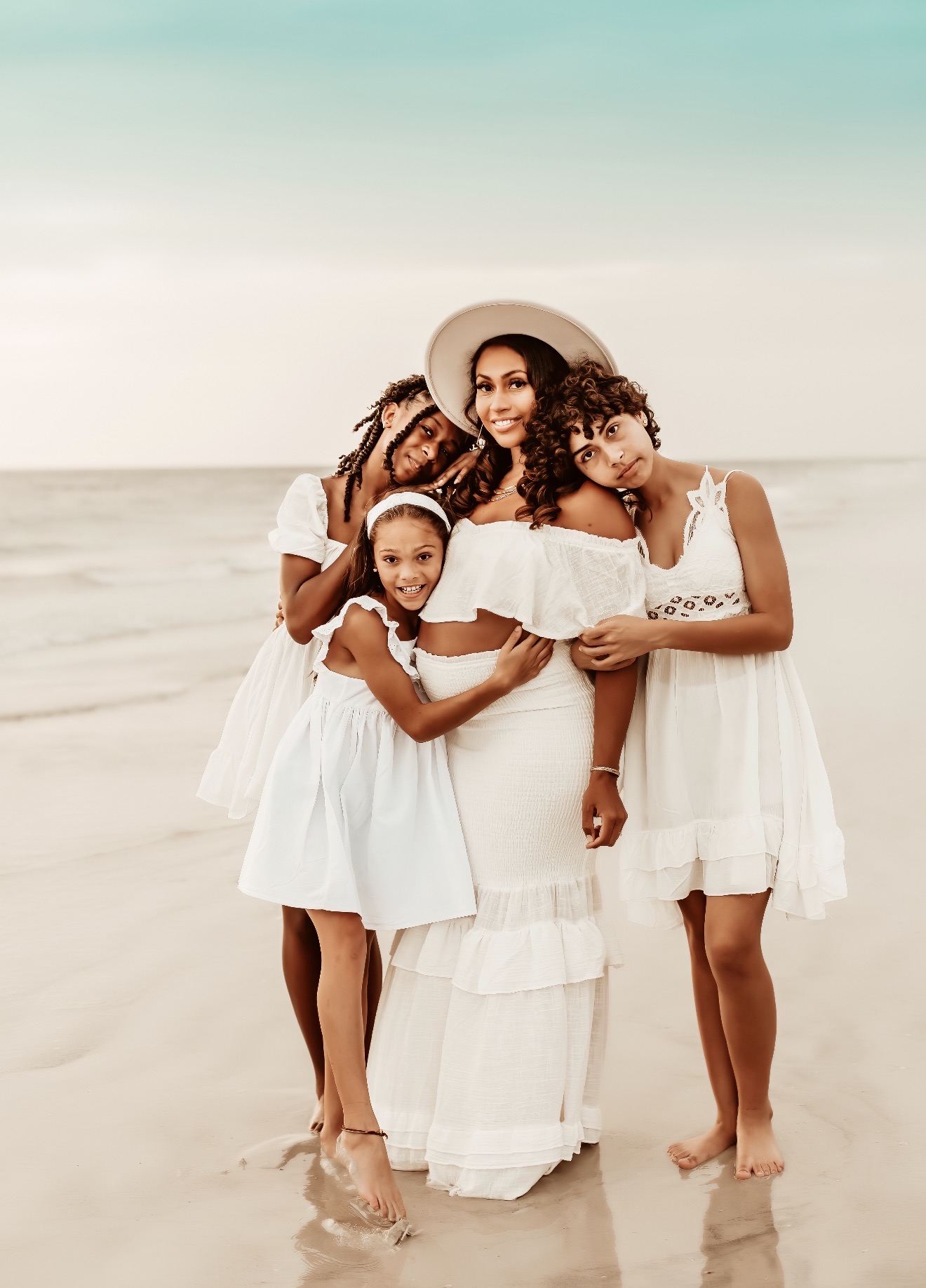 LabellaBeast founder on the beach with her daughters